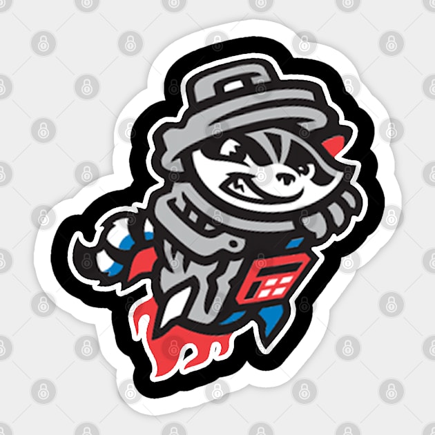 Rocket City Trash Pandas Sticker by Dizzy One